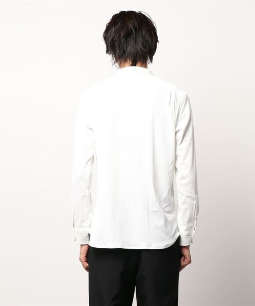 MONSIEUR NICOLE（ムッシュニコル）の「サーキュラーニット スタンドカラーシャツ（シャツ/ブラウス・メンズ・テラコッタ/ブラウン系その他/ダークブルー/ホワイト/パープル・MEDIUM/LARGE/X-LARGE）」の17枚目の写真