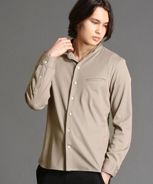 MONSIEUR NICOLE | サーキュラーニット スタンドカラーシャツ(シャツ/ブラウス)