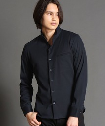 MONSIEUR NICOLE | サーキュラーニット スタンドカラーシャツ(シャツ/ブラウス)