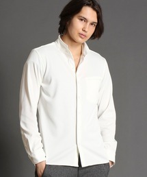 MONSIEUR NICOLE | サーキュラーニット スタンドカラーシャツ(シャツ/ブラウス)