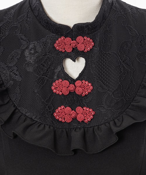 DearMyLove(ディアマイラブ)の「レースチャイナデザインワンピース(ワンピース・レディース・ピンク/ブラック・MEDIUM/LARGE/X-LARGE/XX-LARGE)」の14枚目の写真