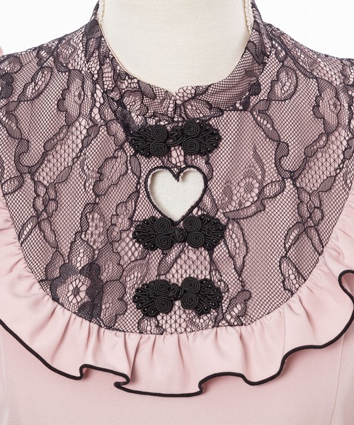 DearMyLove(ディアマイラブ)の「レースチャイナデザインワンピース(ワンピース・レディース・ピンク/ブラック・MEDIUM/LARGE/X-LARGE/XX-LARGE)」の10枚目の写真
