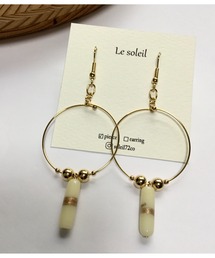 【Le soleil】　ベネチアンビーズ　フープピアス(MA)