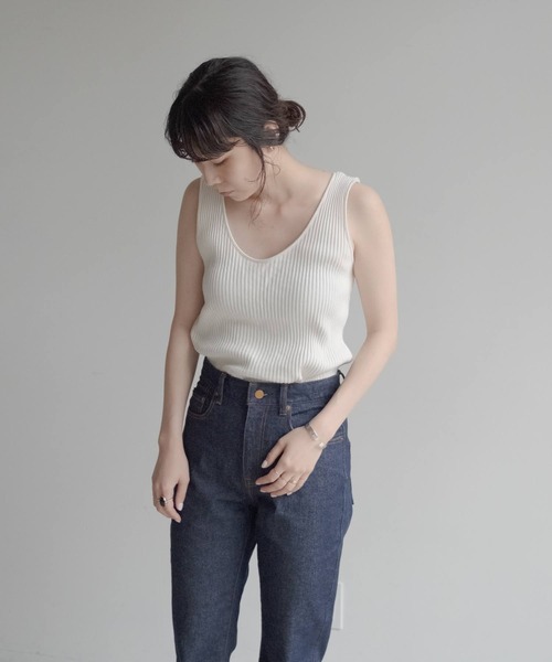 ONEME(ワンム)の「ONEME Organic cotton Rib Tanktop(タンクトップ・レディース・ホワイト系その他・FREE)」の9枚目の写真