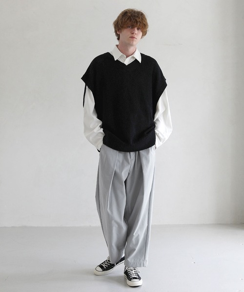 LILL（リル）の「ディープタックバルーントラウザーパンツ（その他パンツ・メンズ・ブラック/グレー/チャコール/グレー系・S/M/L/XL）」の18枚目の写真