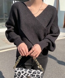 ABITOKYO | カシュクールVネックニットプルオーバー(ニット/セーター)