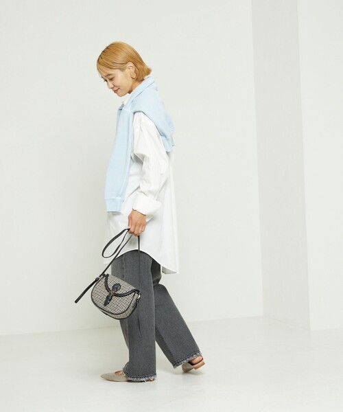 FREAK'S STORE（フリークスストア）の「ビッグワイドカフスシャツ（シャツ/ブラウス・レディース・ネイビー/オフホワイト/ピンク・ﾌﾘ-）」の18枚目の写真