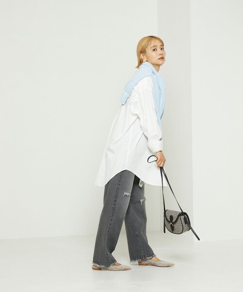 FREAK'S STORE（フリークスストア）の「ビッグワイドカフスシャツ（シャツ/ブラウス・レディース・ネイビー/オフホワイト/ピンク・ﾌﾘ-）」の15枚目の写真