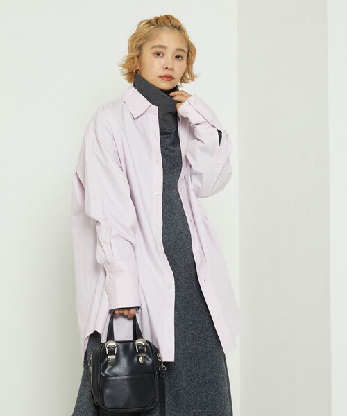 FREAK'S STORE（フリークスストア）の「ビッグワイドカフスシャツ（シャツ/ブラウス・レディース・ネイビー/オフホワイト/ピンク・ﾌﾘ-）」の19枚目の写真