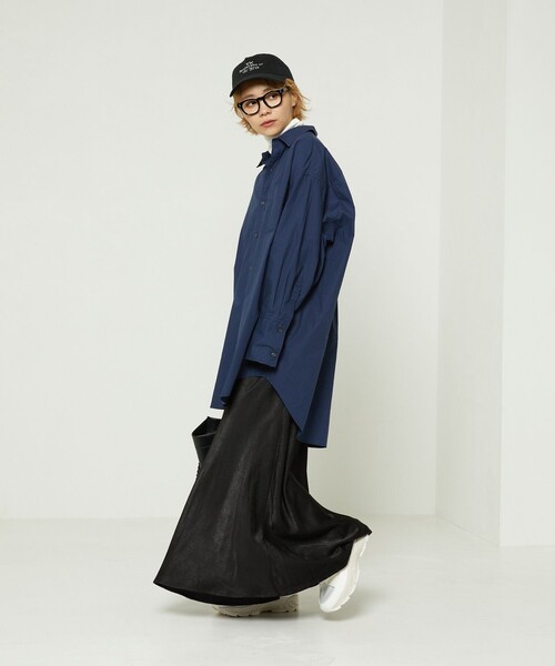 FREAK'S STORE（フリークスストア）の「ビッグワイドカフスシャツ（シャツ/ブラウス・レディース・ネイビー/オフホワイト/ピンク・ﾌﾘ-）」の14枚目の写真