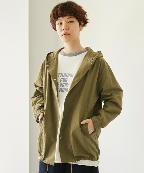 nitca(ニトカ)の「C/Nyハイカウントウェザー フードブルゾン(ブルゾン・レディース・ブラック/カーキ・FREE)」の1枚目の写真