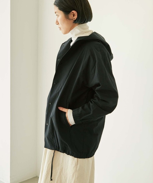 nitca(ニトカ)の「C/Nyハイカウントウェザー フードブルゾン(ブルゾン・レディース・ブラック/カーキ・FREE)」の19枚目の写真