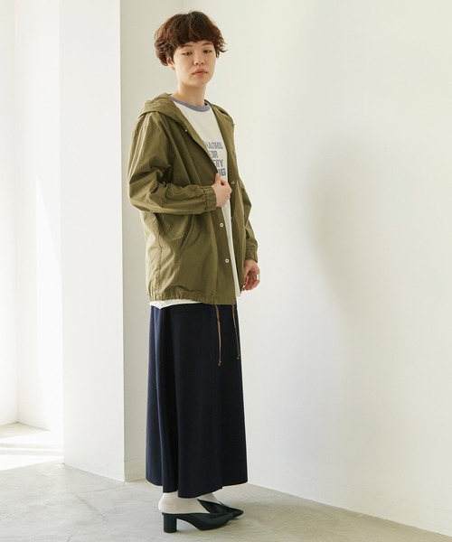 nitca(ニトカ)の「C/Nyハイカウントウェザー フードブルゾン(ブルゾン・レディース・ブラック/カーキ・FREE)」の7枚目の写真