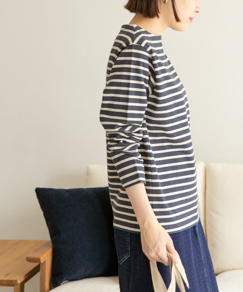 FORK&SPOON（フォークアンドスプーン）の「FORK&SPOON　ボートネックボーダー（Tシャツ/カットソー・レディース・ホワイト系その他/グレー系その他/ブルー系その他/レッド系その他・1/2）」の3枚目の写真