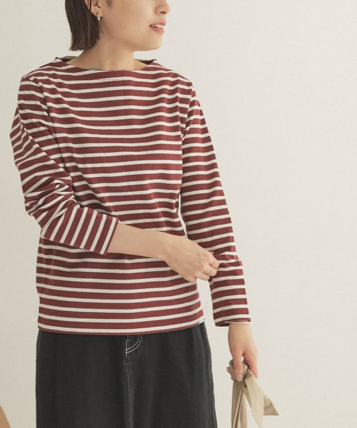 FORK&SPOON（フォークアンドスプーン）の「FORK&SPOON　ボートネックボーダー（Tシャツ/カットソー・レディース・ホワイト系その他/グレー系その他/ブルー系その他/レッド系その他・1/2）」の12枚目の写真