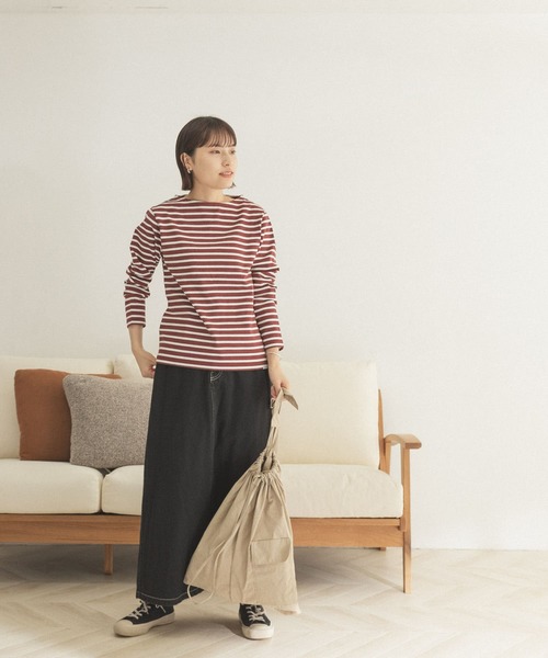 FORK&SPOON（フォークアンドスプーン）の「FORK&SPOON　ボートネックボーダー（Tシャツ/カットソー・レディース・ホワイト系その他/グレー系その他/ブルー系その他/レッド系その他・1/2）」の16枚目の写真