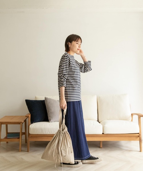 FORK&SPOON（フォークアンドスプーン）の「FORK&SPOON　ボートネックボーダー（Tシャツ/カットソー・レディース・ホワイト系その他/グレー系その他/ブルー系その他/レッド系その他・1/2）」の21枚目の写真