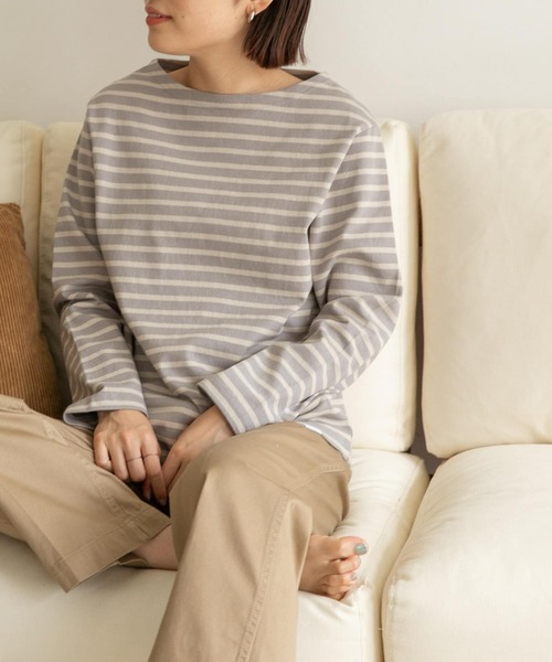 FORK&SPOON（フォークアンドスプーン）の「FORK&SPOON　ボートネックボーダー（Tシャツ/カットソー・レディース・ホワイト系その他/グレー系その他/ブルー系その他/レッド系その他・1/2）」の22枚目の写真