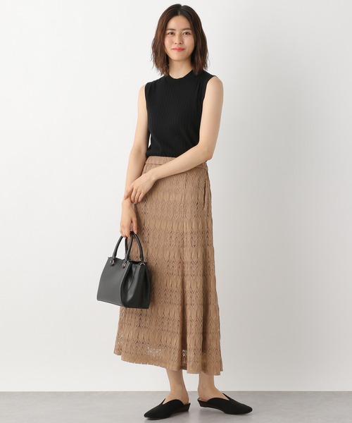 LEPSIM(レプシィム)の「レースロングスカート 957814(スカート・レディース・ブラック/ブラウン・FREE)」の6枚目の写真