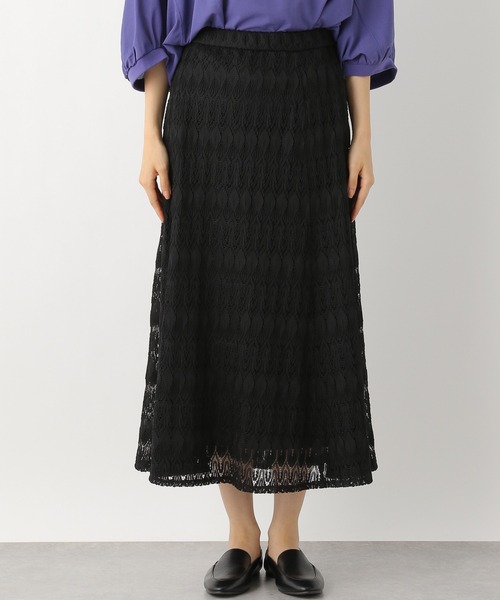 LEPSIM(レプシィム)の「レースロングスカート 957814(スカート・レディース・ブラック/ブラウン・FREE)」の8枚目の写真