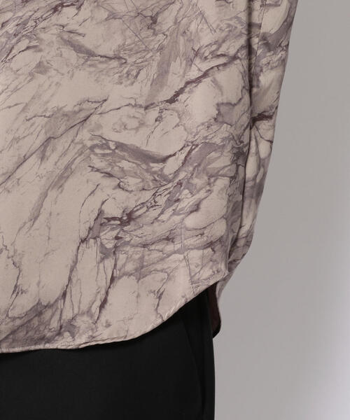 LUSOR(ルーソル)の「LUSOR(ルーソル)75サテン大理石シャツ(シャツ/ブラウス・メンズ・ホワイト/グレー・FREE)」の8枚目の写真