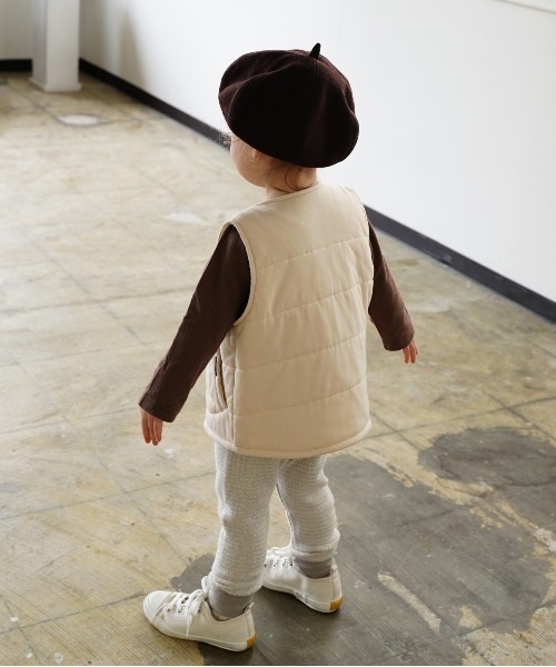 quoti use fith（クゥオティ　ユース　フィス）の「パデットウォームベスト（その他アウター・キッズ・ネイビー/ブラウン/アイボリー・90/100/110/120/80/130）」の8枚目の写真