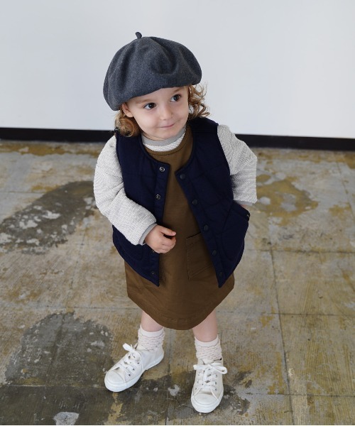 quoti use fith（クゥオティ　ユース　フィス）の「パデットウォームベスト（その他アウター・キッズ・ネイビー/ブラウン/アイボリー・90/100/110/120/80/130）」の13枚目の写真