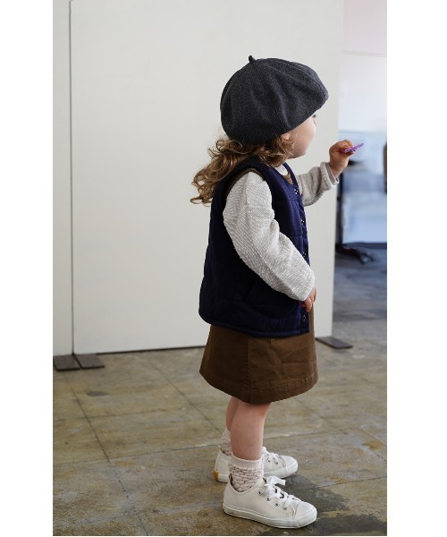 quoti use fith（クゥオティ　ユース　フィス）の「パデットウォームベスト（その他アウター・キッズ・ネイビー/ブラウン/アイボリー・90/100/110/120/80/130）」の14枚目の写真