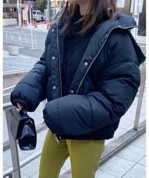 INGNI | BIGフードエコダウンジャケット／オーバーサイズコート(ダウンジャケット/コート)