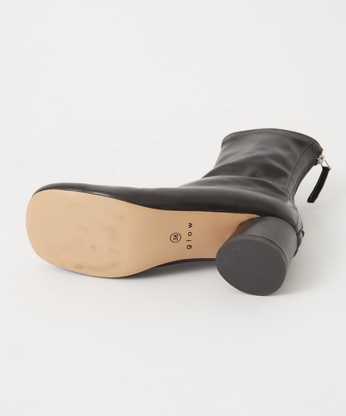 CIAOPANIC（チャオパニック）の「センターステッチショートブーツ（ブーツ・レディース・ブラック/グリーン/アイボリー・SMALL/MEDIUM/39/37）」の6枚目の写真