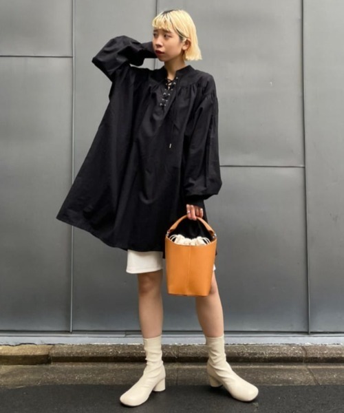 CIAOPANIC（チャオパニック）の「センターステッチショートブーツ（ブーツ・レディース・ブラック/グリーン/アイボリー・SMALL/MEDIUM/39/37）」の16枚目の写真