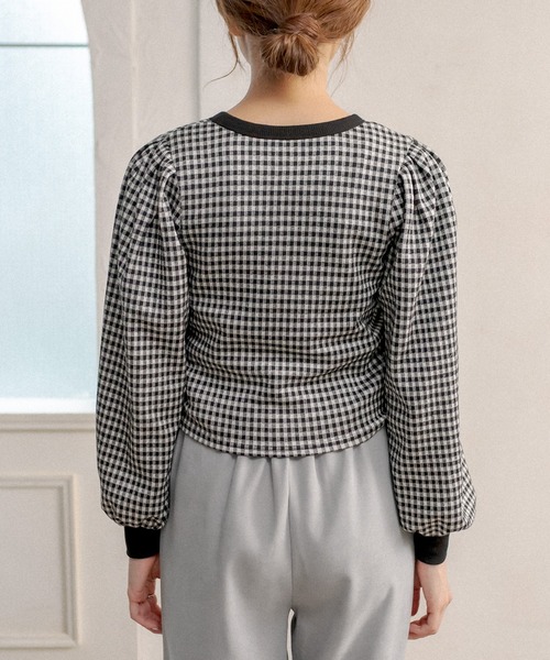 OLIVE des OLIVE（オリーブデオリーブ）の「ジャガードのかわいい長袖カーディガン（カーディガン/ボレロ・レディース・ブラック/ベージュ/スミクロ・FREE）」の21枚目の写真