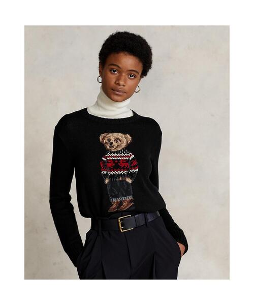 POLO RALPH LAUREN(ポロ ラルフ ローレン)の「スキー Polo ベア セーター(ニット/セーター・レディース・ブラック系1・S/M/XS)」の1枚目の写真