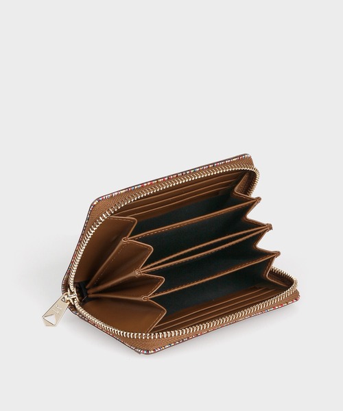 【美品】ポールスミス  名刺入れ　カードケース　マルチストライプ   ブラウン ポールスミス PAUL SMITH カードケース 名刺入れ メンズ マルチ