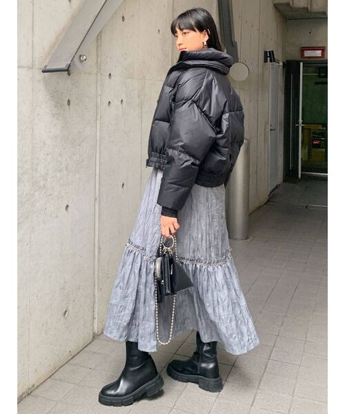 EMODA（エモダ）の「フラットロングソールブーツ（ブーツ・レディース・ブラック/アイボリー・SMALL/MEDIUM/LARGE）」の15枚目の写真