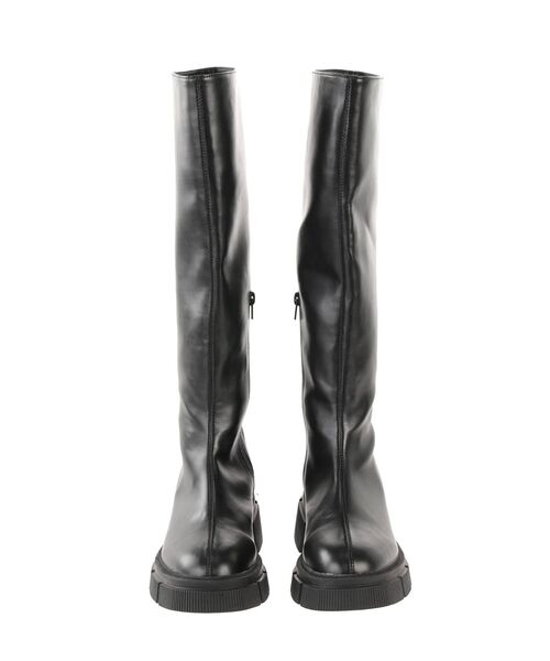 EMODA（エモダ）の「フラットロングソールブーツ（ブーツ・レディース・ブラック/アイボリー・SMALL/MEDIUM/LARGE）」の9枚目の写真