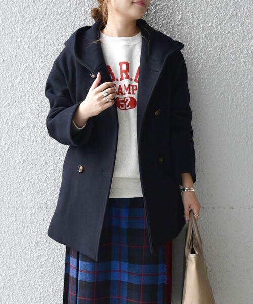 セール】【WEB限定】SHIPS any: フーデット ミディ コート3（その他