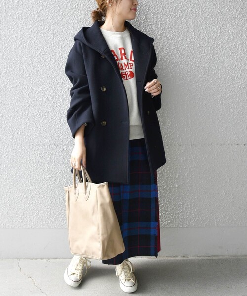 セール】【WEB限定】SHIPS any: フーデット ミディ コート3（その他