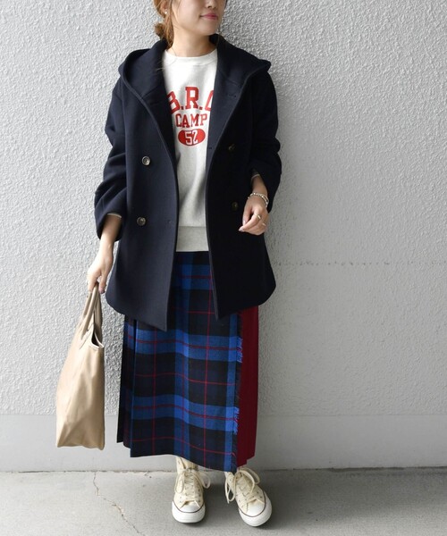 セール】【WEB限定】SHIPS any: フーデット ミディ コート3（その他