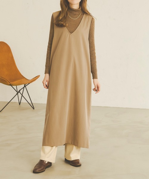 Ambre Neige（アンブルネージュ）の「2WAYジャンスカ／【WEB/EC限定商品】（サロペット/オーバーオール・レディース・ダークブラウン/ベージュ/ブラック/モカ・FREE）」の6枚目の写真