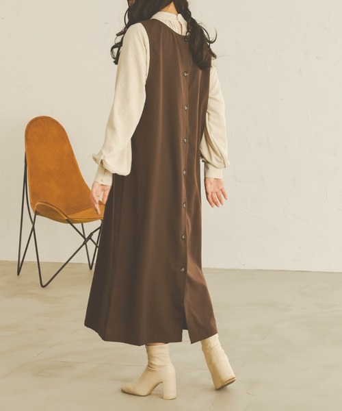 Ambre Neige（アンブルネージュ）の「2WAYジャンスカ／【WEB/EC限定商品】（サロペット/オーバーオール・レディース・ダークブラウン/ベージュ/ブラック/モカ・FREE）」の14枚目の写真