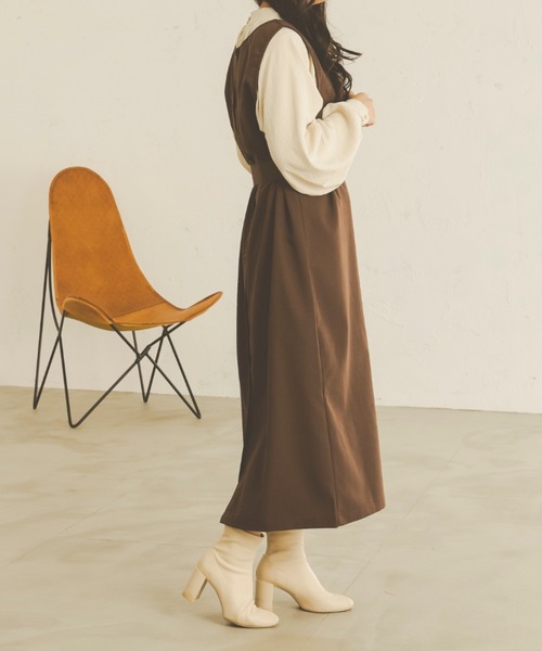 Ambre Neige（アンブルネージュ）の「2WAYジャンスカ／【WEB/EC限定商品】（サロペット/オーバーオール・レディース・ダークブラウン/ベージュ/ブラック/モカ・FREE）」の13枚目の写真
