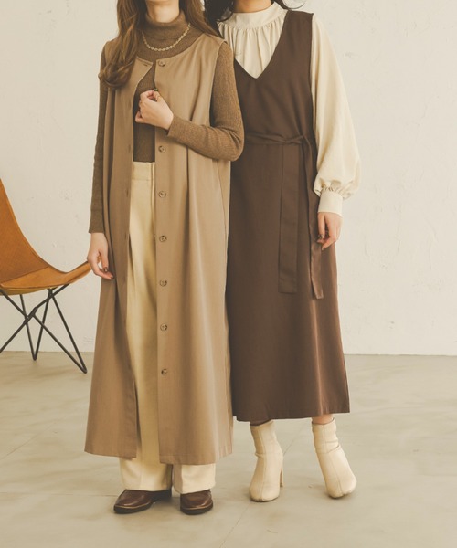 Ambre Neige（アンブルネージュ）の「2WAYジャンスカ／【WEB/EC限定商品】（サロペット/オーバーオール・レディース・ダークブラウン/ベージュ/ブラック/モカ・FREE）」の15枚目の写真