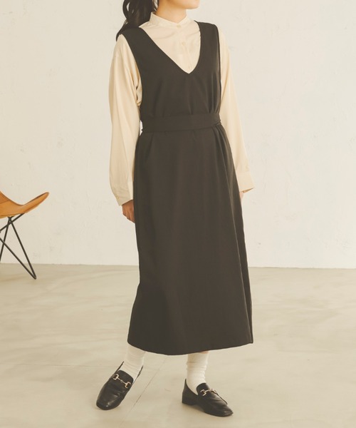 Ambre Neige（アンブルネージュ）の「2WAYジャンスカ／【WEB/EC限定商品】（サロペット/オーバーオール・レディース・ダークブラウン/ベージュ/ブラック/モカ・FREE）」の16枚目の写真