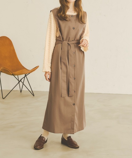 Ambre Neige（アンブルネージュ）の「2WAYジャンスカ／【WEB/EC限定商品】（サロペット/オーバーオール・レディース・ダークブラウン/ベージュ/ブラック/モカ・FREE）」の20枚目の写真