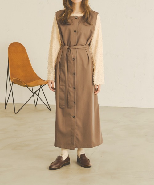 Ambre Neige（アンブルネージュ）の「2WAYジャンスカ／【WEB/EC限定商品】（サロペット/オーバーオール・レディース・ダークブラウン/ベージュ/ブラック/モカ・FREE）」の21枚目の写真