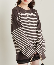 【新色追加】ルーズボーダーアシメロンT