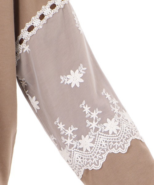 axes femme（アクシーズファム）の「袖レース重ねパーカーPO