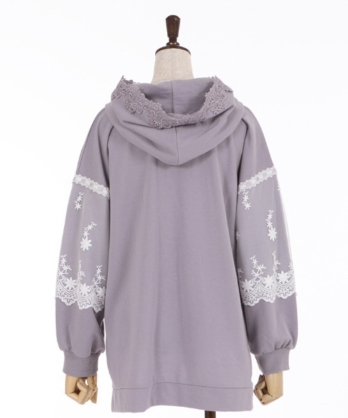 axes femme（アクシーズファム）の「袖レース重ねパーカーPO