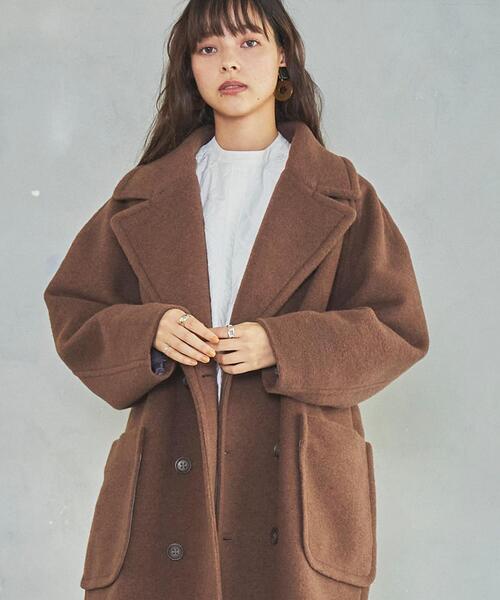 coen（コーエン）の「スライバーチェスターコート（チェスターコート・レディース・ブラック/モカ・LARGE/MEDIUM）」の7枚目の写真